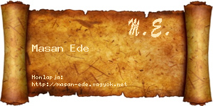 Masan Ede névjegykártya